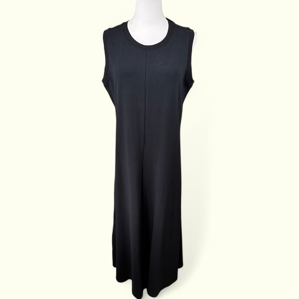 Magaschoni Black cotton Size Large sheath Maxi Dress - Picture 2 of 9